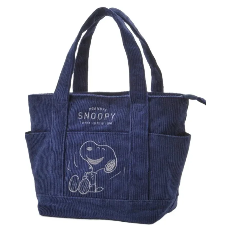 nouveau sac à main en velours côtelé snoopy pour femme, tendance et polyvalent, idéal pour les voyages et les étudiants, grande capacité, sac à bandoulière