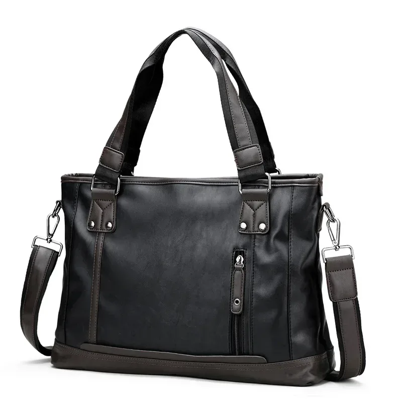 marque design décontracté hommes porte-documents en cuir sac d'affaires vintage voyage hommes sac à bandoulière ordinateur sacs pour ordinateur portable bolso 가