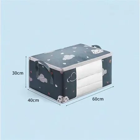 sac de rangement pour vêtements de grande capacité, évalué avec poignée renforcée, adapté aux couvertures, literie pliable avec fermeture éclair robuste