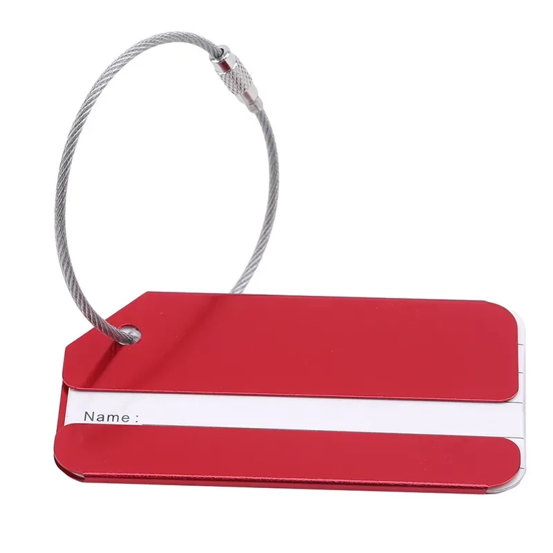 étiquette d'identification de bagage portable de couleur unie pour hommes et femmes, étiquette de nom et d'adresse pour valise, accessoire de marquage de sac anti-perte pour voyage