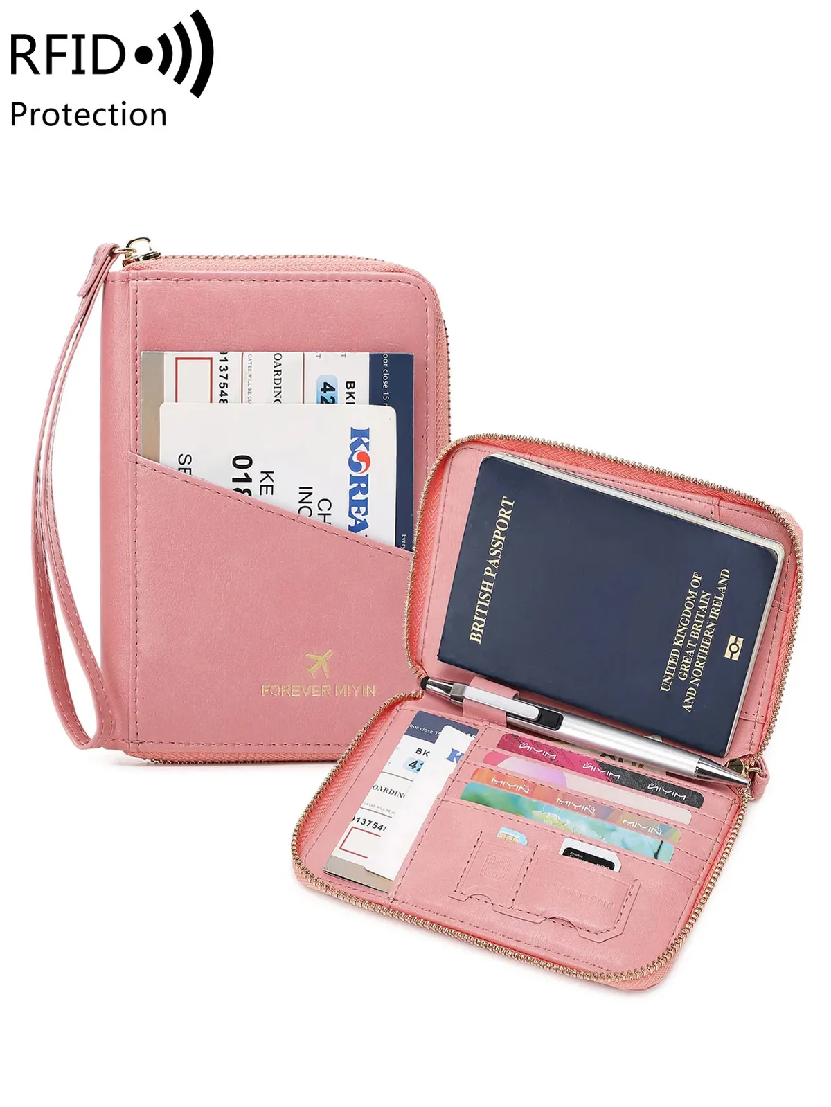 Nouveau sac de passeport rétro pour hommes et femmes RFID couverture de passeport à la mode multifonctionnelPUleather clip de passeport accessoires de voyage