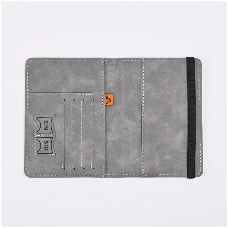 portefeuille en cuir pu pour homme, porte-cartes de visite, porte-passeport de voyage, sac à main pour homme, accessoires de voyage