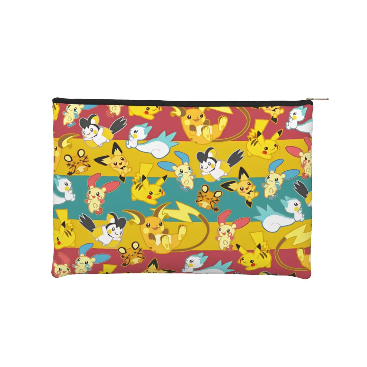 sac de voyage élégant et mignon pokemon pikachu, trousse de maquillage, trousse de toilette avec fermeture éclair, pochette cosmétique de voyage