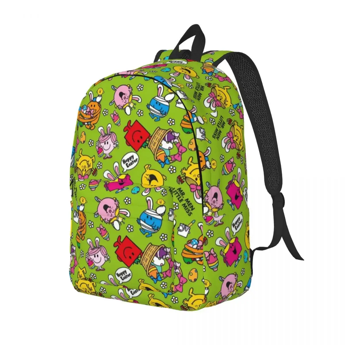 mr men littles cartoon miss sac à dos pour hommes femmes cool étudiant travail sac à dos collège toile sacs durables