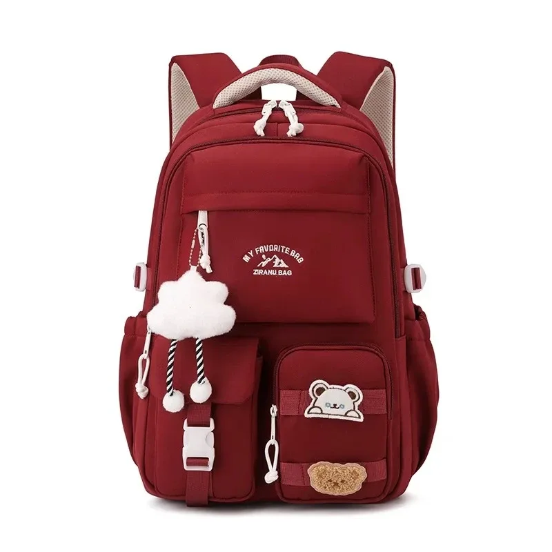 sac à dos quotidien de style coréen pour femmes, sac à dos de voyage en tissu nylon imperméable, sac d'école pour filles, sacs décontractés pour adolescents