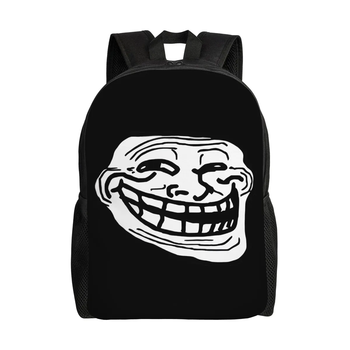trollface sacs à dos amusants pour hommes et femmes, sac à livres basique pour l'université, l'école, sacs manga