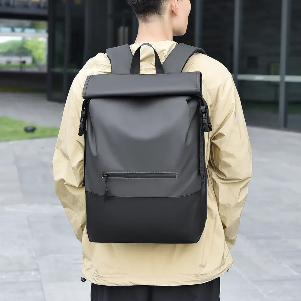 sac à dos de luxe pour hommes, haut de gamme, voyage d'affaires, grande capacité, design à roulettes, double épaule