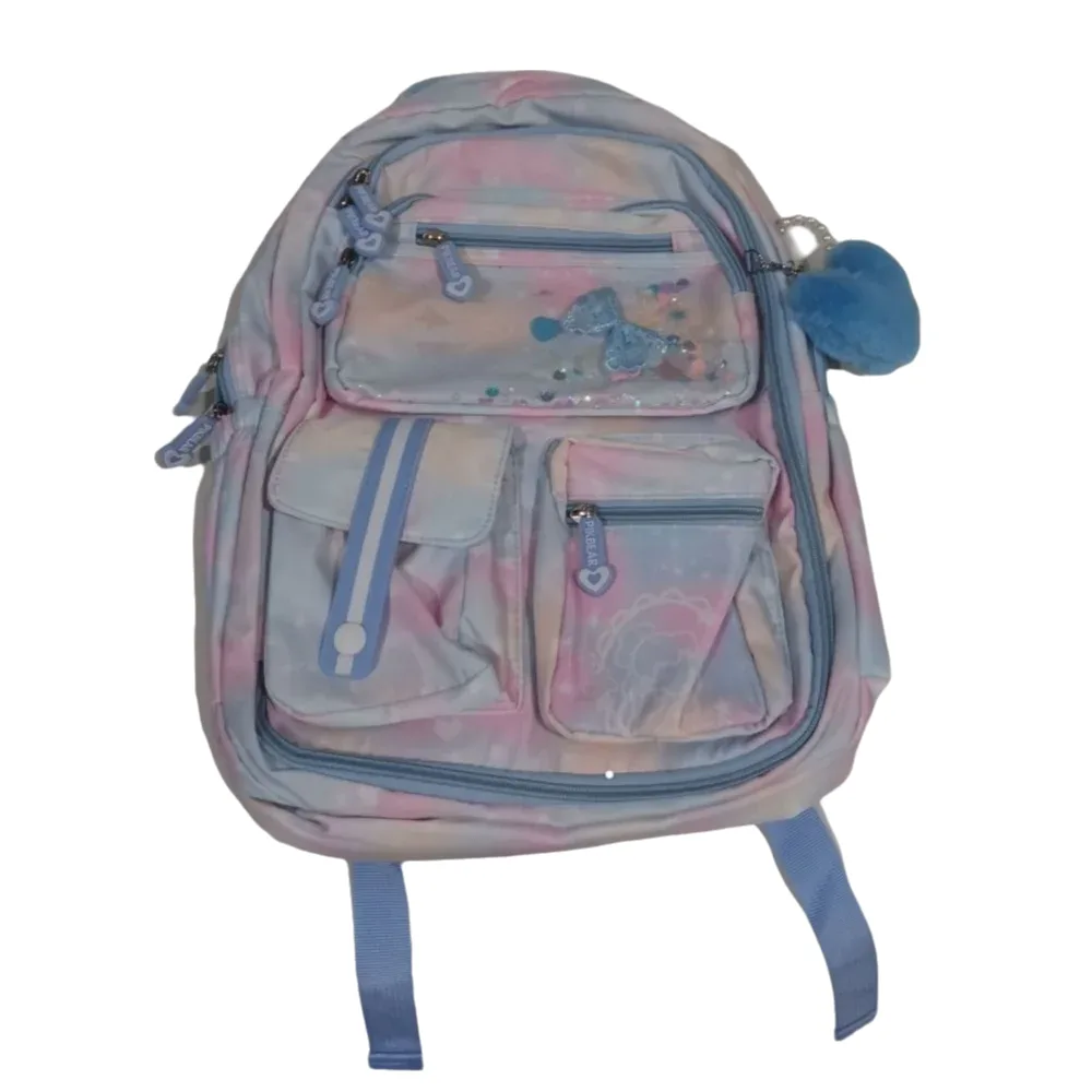 sac à dos enfant à ouverture latérale, multiples poches, style coréen, sac à bandoulière, ouverture style réfrigérateur pour les trajets quotidiens