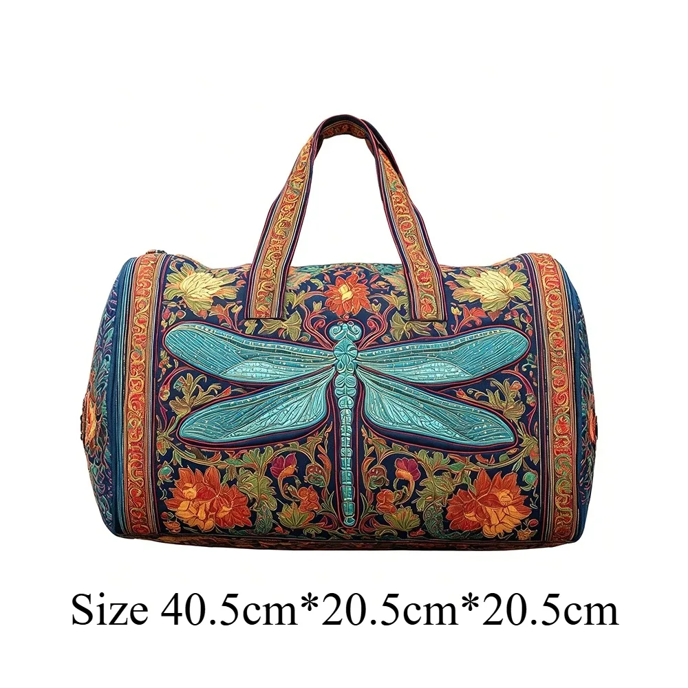 sac de voyage matelassé 3d dragonfly pour femme, sac de week-end, sac de sport, sac de transport artistique, bagage à main, article personnel