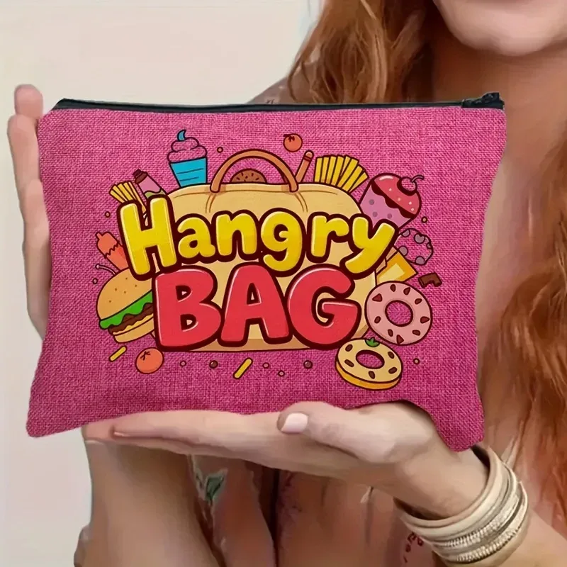 sac à suspendre léger en polyester |   organisateur de collations et de maquillage avec un design alimentaire 