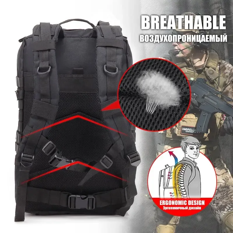 30/45l homme sacs à dos tactiques hkingtravel sacs survie en plein air 3p sac d'assaut edc molle pack pour trekking sac de chasse