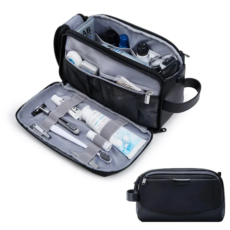 trousse de toilette pour hommes bagsmart grand organisateur de toilette kit dopp trousse de maquillage sacs à cosmétiques imperméables nécessaire de voyage pour hommes