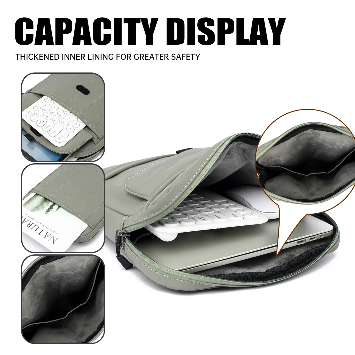 macbook air 13 pouces sac d'ordinateur 15 pouces m4 sac fourre-tout ipad pro tablette sac de rangement mallette d'affaires apple sac à bandoulière sac à main pour ordinateur portable 14 pouces