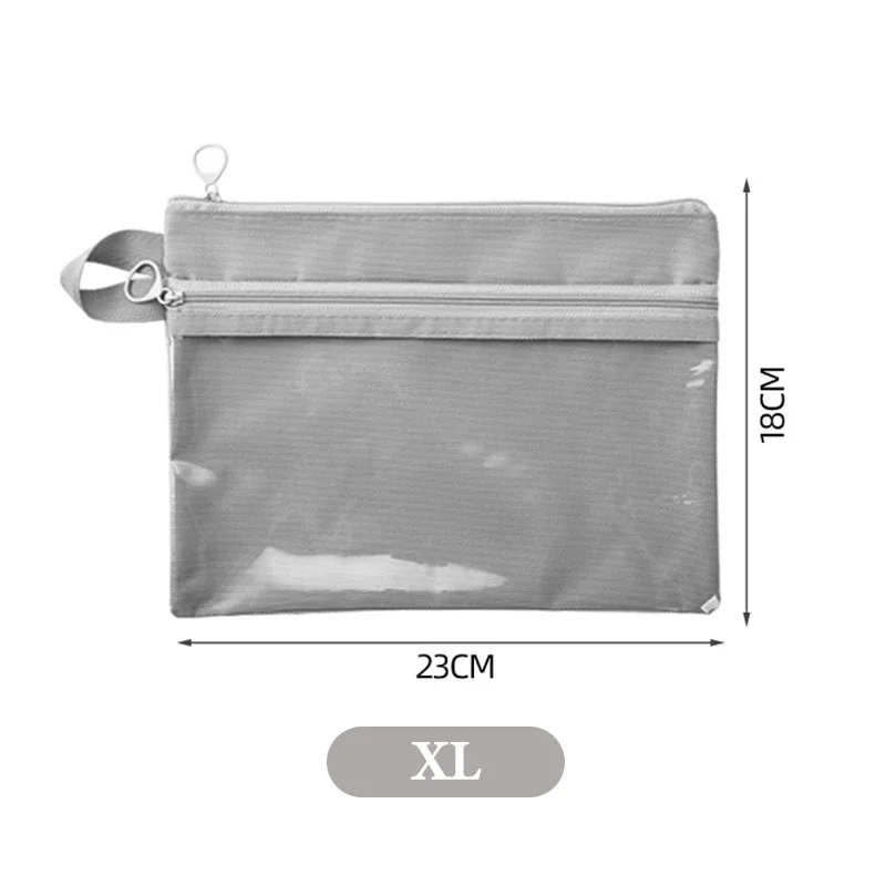 sac de rangement transparent simple, portable de voyage, étanche, double couche, pochette de toilette à fermeture éclair, câble de données, carte de bijoux, maquillage