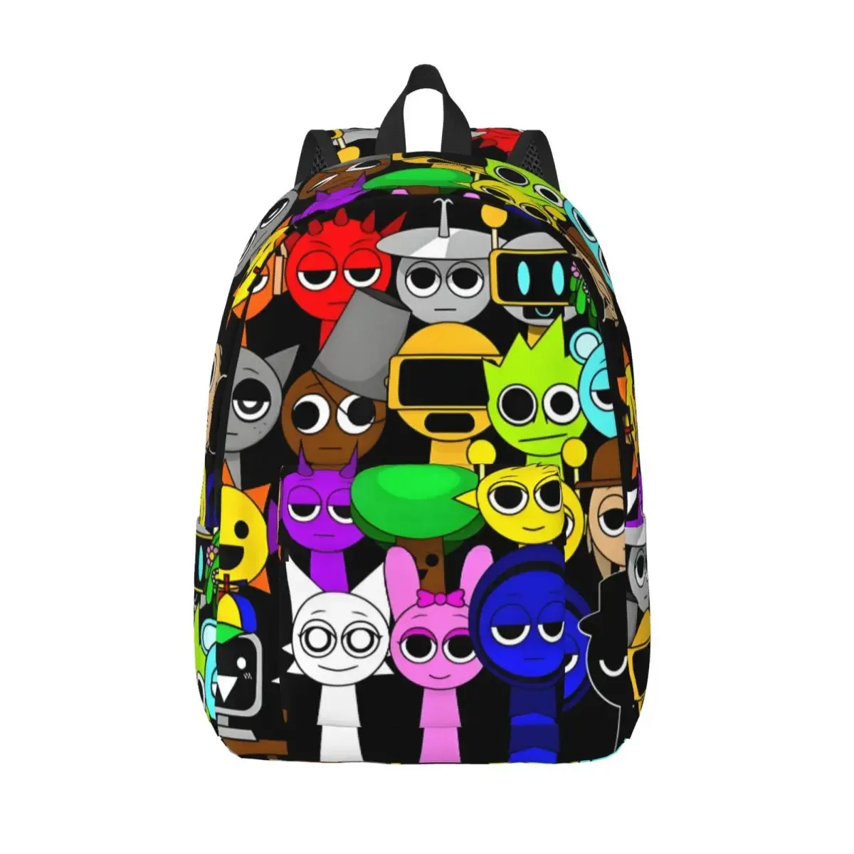 dessin animé personnalisé sprunki toile sac à dos femmes hommes sac à dos décontracté pour les sacs d'université d'école