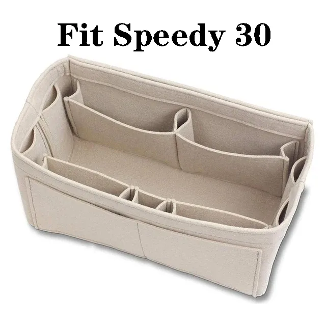 sac d'insertion d'organisateur de maquillage pour sac à main, sac à cosmétiques portatif de sac à main intérieur de voyage, sacs à cosmétiques adaptés à speedy neverfull