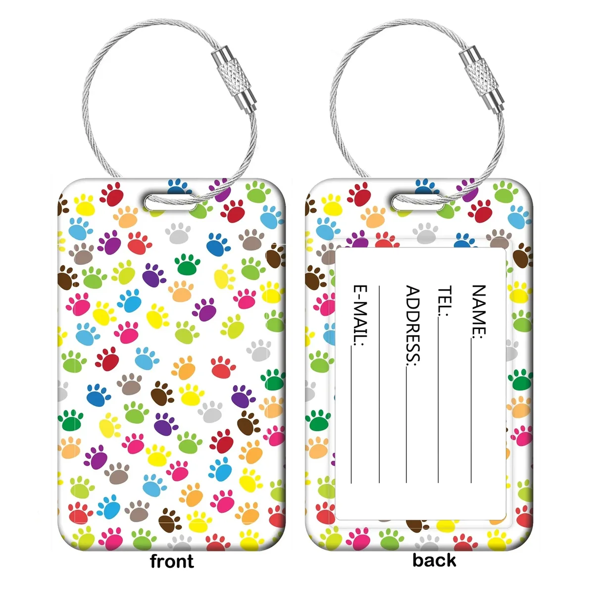 étiquettes de bagage chat mignon, porte-adresses et noms pour valises, étiquettes de bagage chaton, accessoires de voyage pour valises