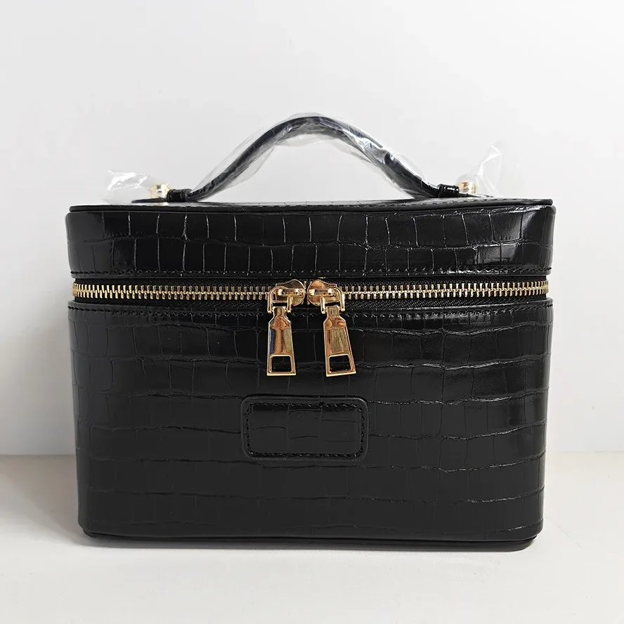 sac de voyage personnalisé en cuir motif crocodile avec fermeture éclair, grande capacité, poignée supérieure, sac à main de luxe diy pour femme