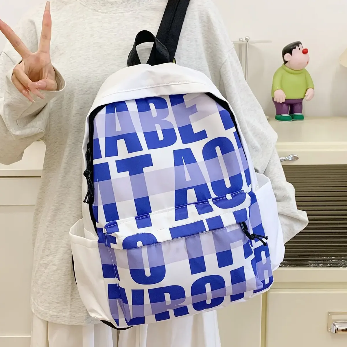 sac d'école de voyage pour femmes, sac à dos à la mode avec une capacité spacieuse, adapté aux activités quotidiennes et aux voyages