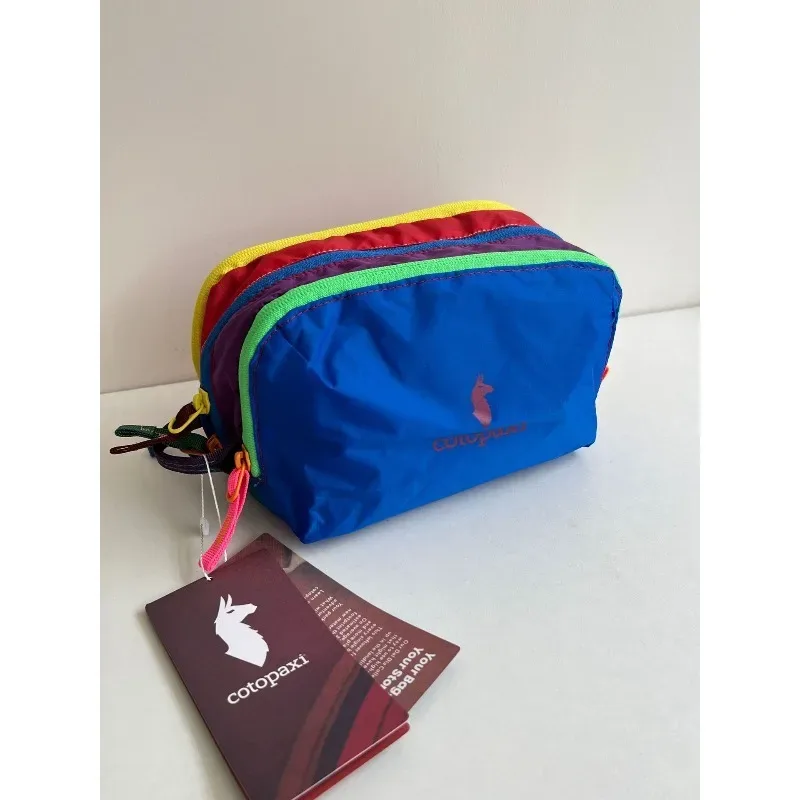 sac à cosmétiques multifonctionnel portable et étanche, couleur dopamine vibrante, sac de rangement de voyage pour articles de toilette pour femmes