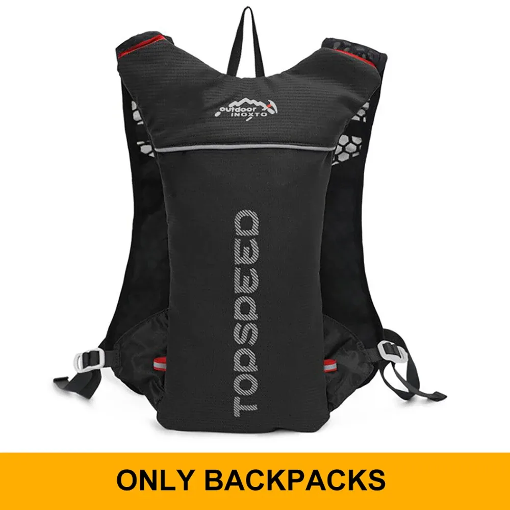 sac à dos ultraléger pour hommes, 5l, pour course en plein air, gilet d'hydratation, jogging, respirant, pour marathon, vélo, bouteille d'eau, 500ml