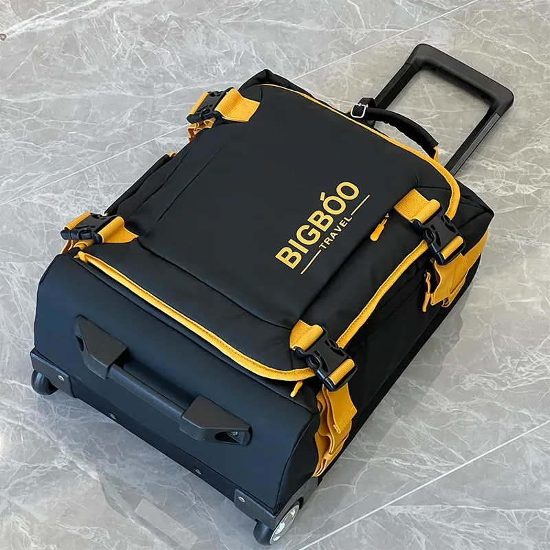 valise de voyage extensible en tissu oxford, étanche, avec séparation sec-humide, bagage à main avec roulettes silencieuses, valise trolley
