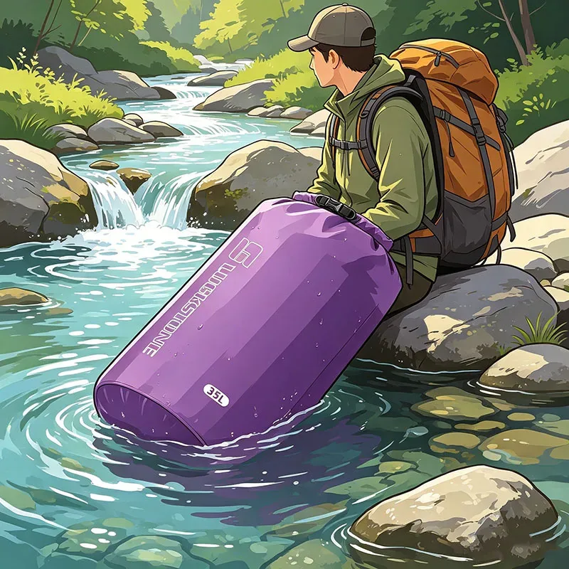 sac étanche ultraléger pour activités nautiques, séparation eau-terre, sac de rangement pour équipement de natation, bateau, kayak, canoë 3l-15l-75l