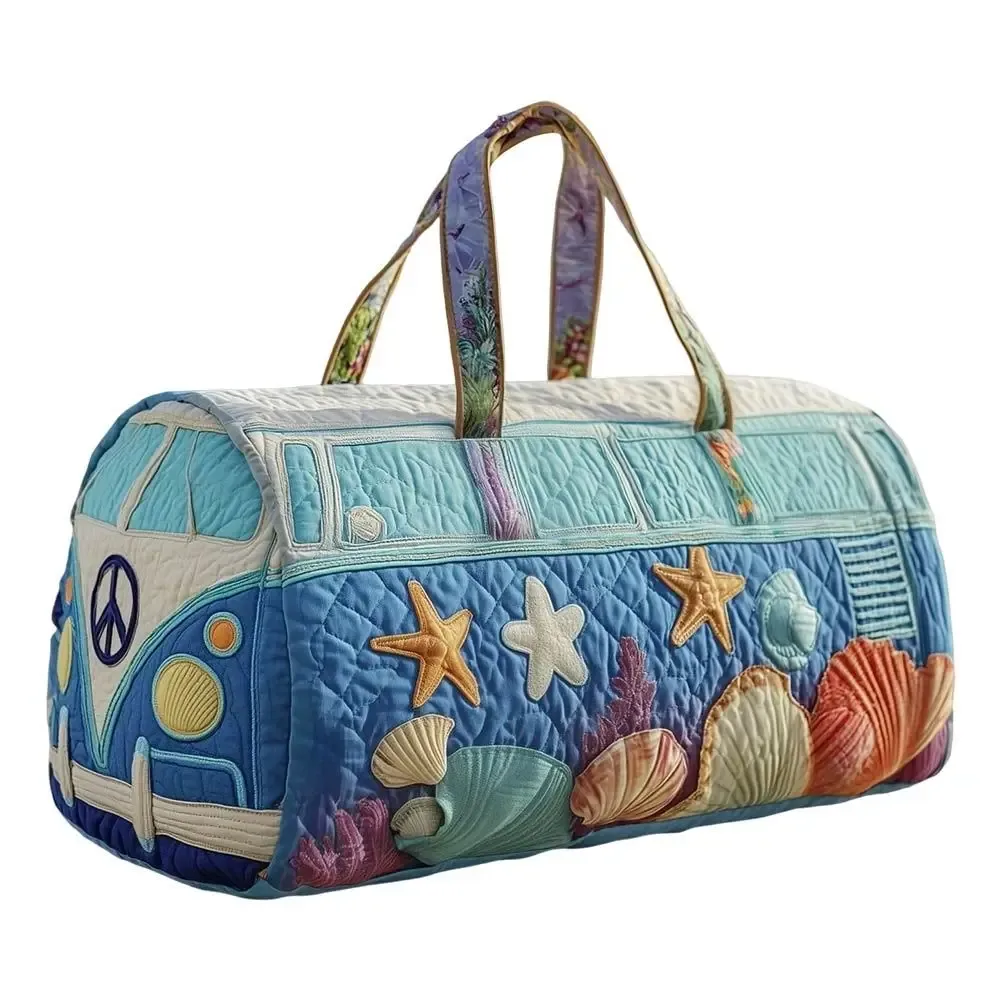 sac de voyage matelassé en coton, motif hippie 3d imprimé, sac de yoga, motif grenouille, imprimé champignon, sac de sport pour une nuitée