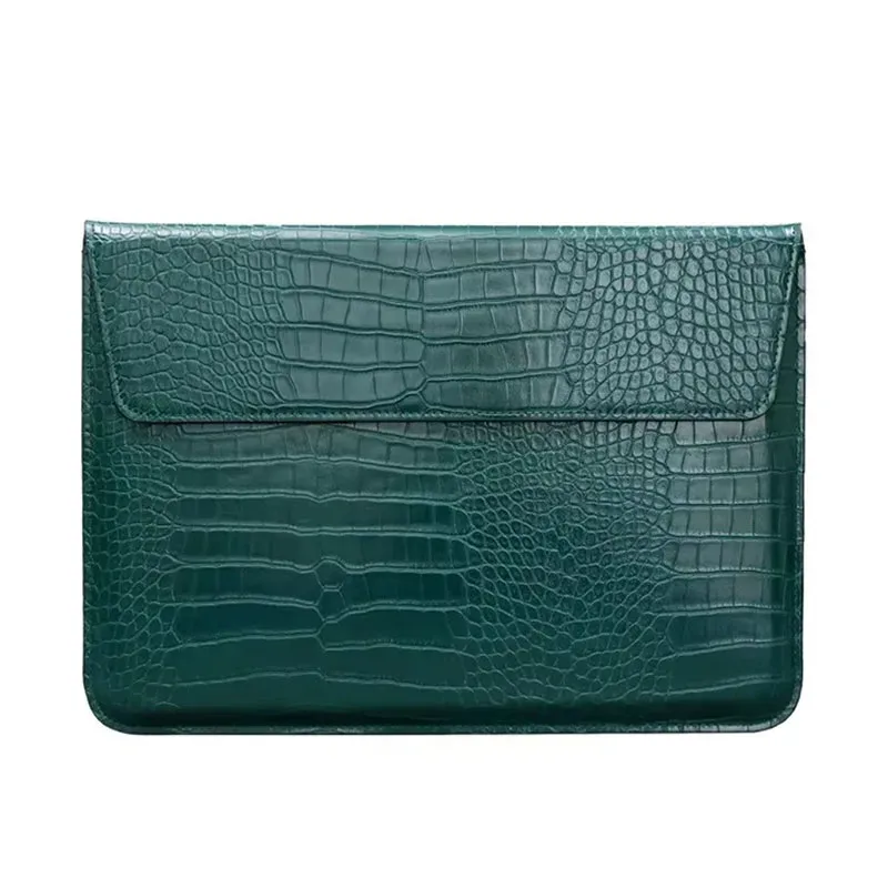 étui pour ordinateur portable croco personnalisé avec monogramme, pour macbook air 13 pouces, pro retina 15 pouces, housse de protection pour ordinateur portable