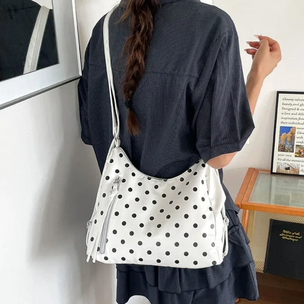 sac à bandoulière en cuir pu à pois, grande capacité, léger, sac fourre-tout, sac sous le bras, sac à dos, sac seau, cadeau pour femme