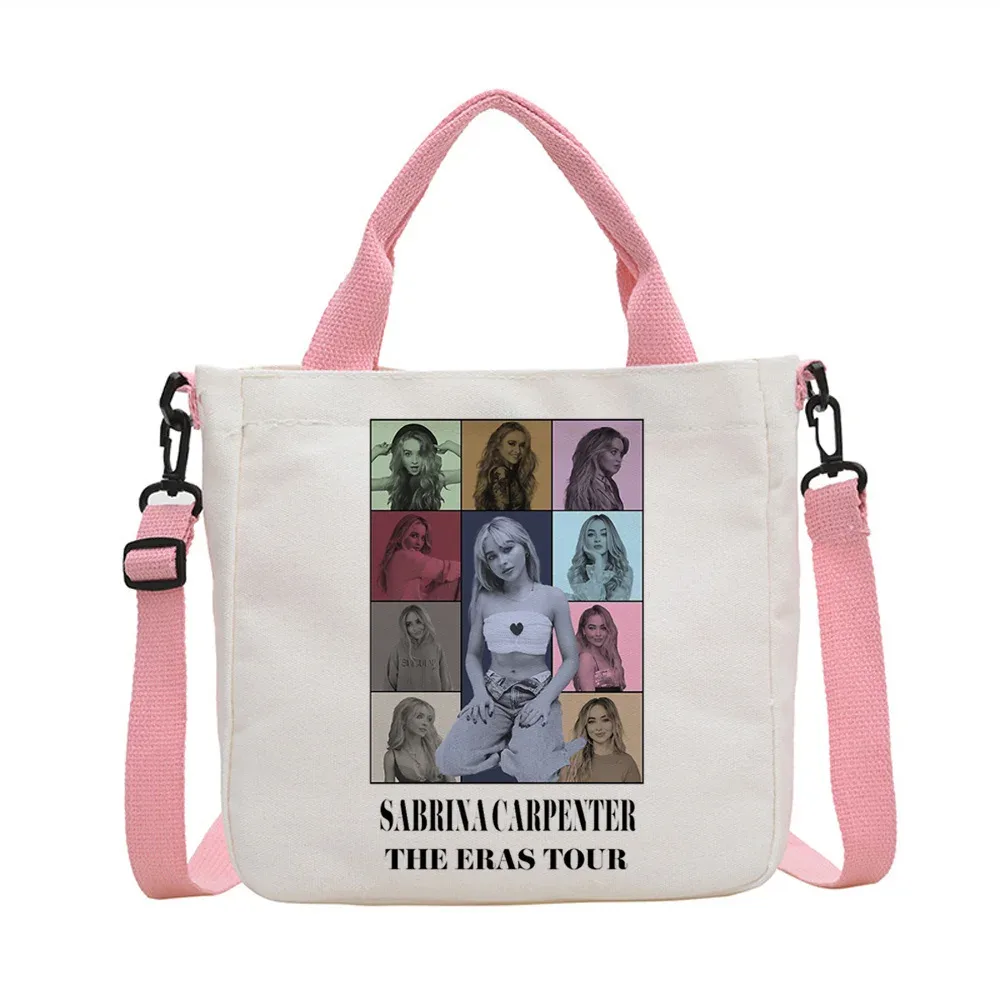 sac fourre-tout personnalisable sabrina carpenter, sacs en tissu pliables, sac de courses, sac à bandoulière pour femme
