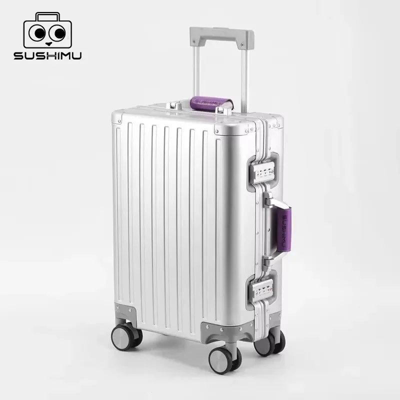 Valise tout en alliage de magnésium et d'aluminium, nouveau modèle pour 2025, bagage à main d'affaires, valise de voyage de 20 pouces pour hommes, 24 pouces
