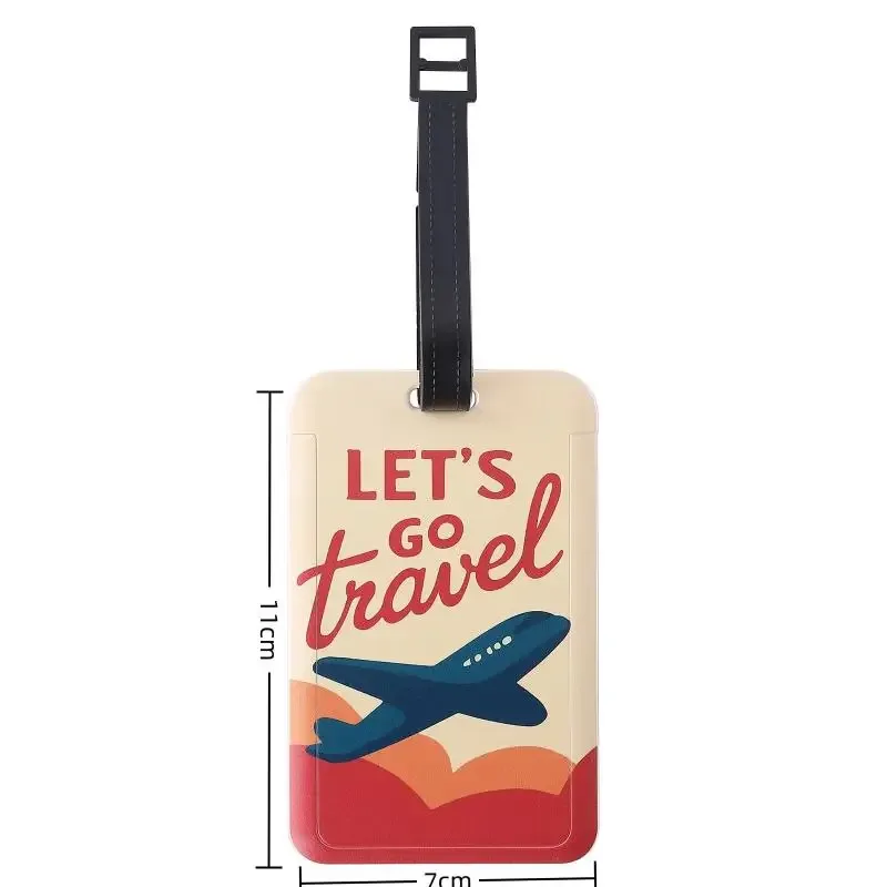 accessoires de voyage : étiquettes de bagage créatives en silicone, motif animal de dessin animé, porte-adresse d'identification pour valise, étiquette portable