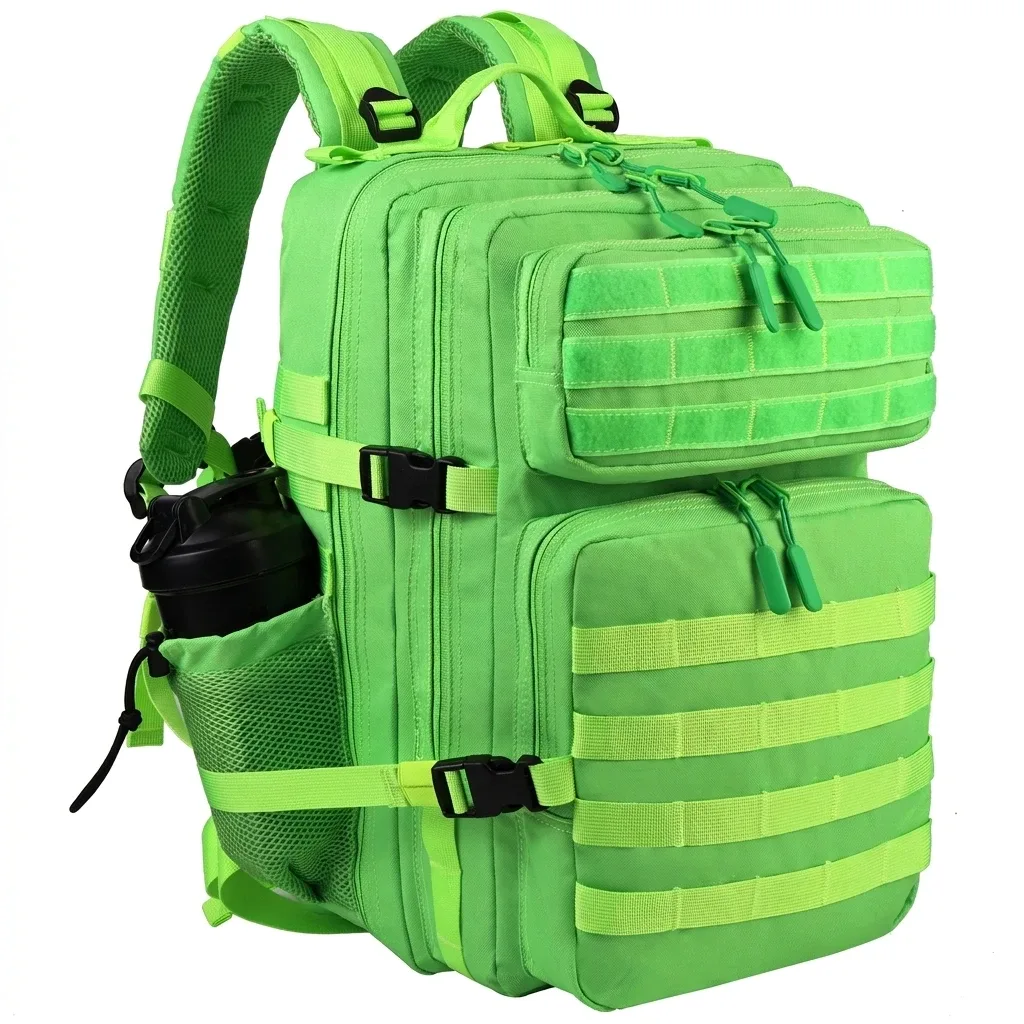 lhi 45l sac à dos tactique pour hommes et femmes grand athlète sac de sport sports de plein air randonnée survie sac à dos avec porte-bouteille