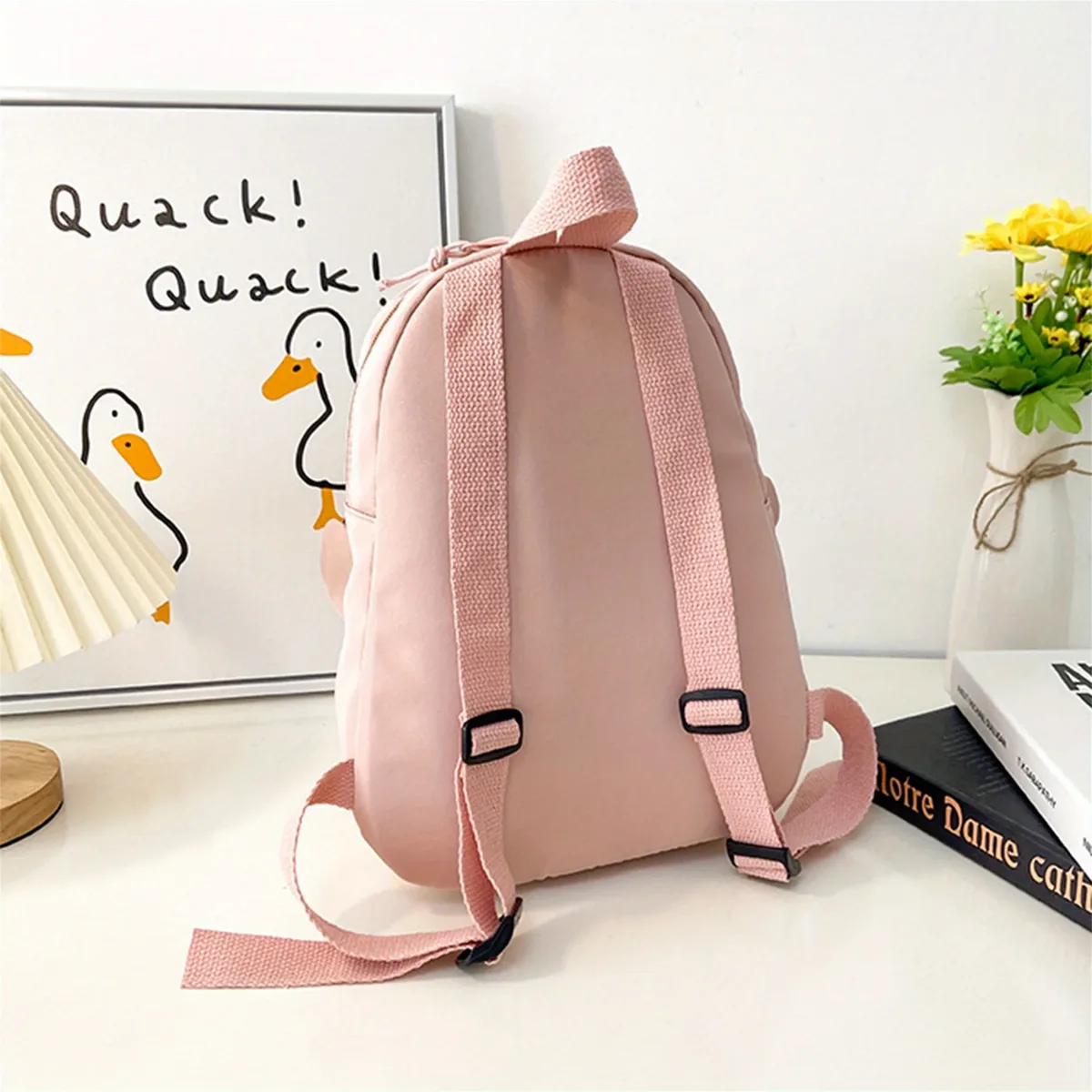 fille lapin oreille sac à dos cartable décontracté étanche grande capacité école sac à dos lisse fermeture éclair solide adolescents voyage et cadeaux