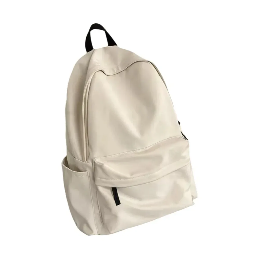 sac à dos d'étudiant de grande capacité, en nylon, couleur unie, sac d'école, bretelles réglables, sac de voyage décontracté, activités de plein air