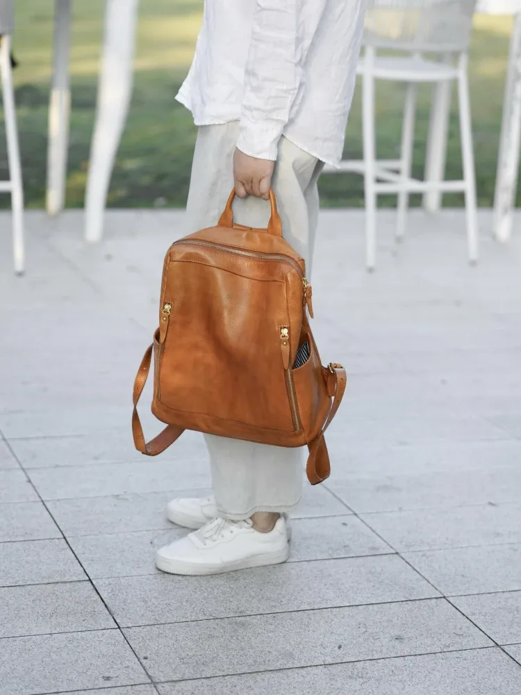 pndme créateurs de mode à la main en cuir véritable dames sacs à dos week-end voyage fête luxe en cuir de vache cartable pour femmes