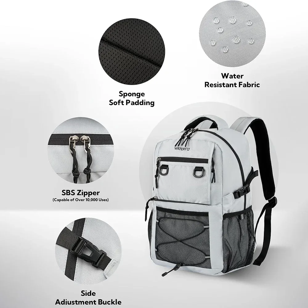 waterfly voyage randonnée sac à dos décontracté : femme homme quotidien banlieue en plein air ville sac à dos collège bookbag avec compartiment - 22l