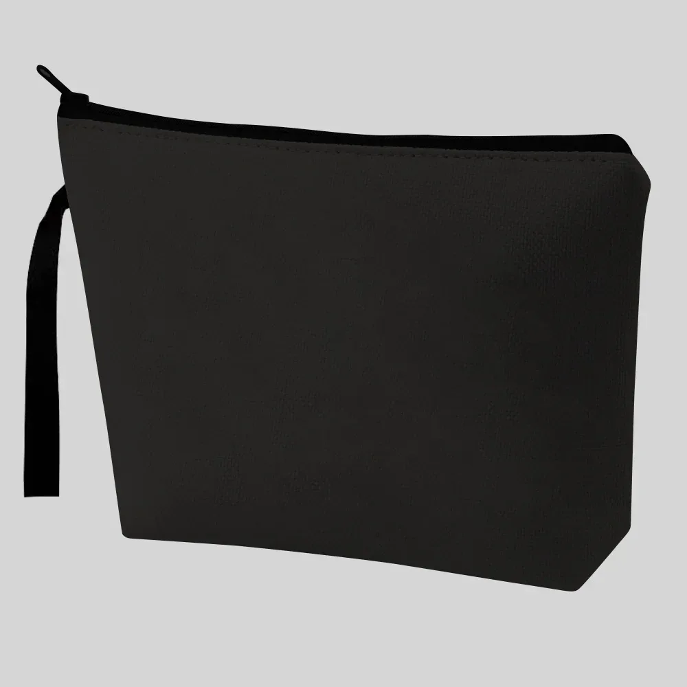trousse de maquillage pour femmes, trousse de maquillage portable, trousse de maquillage de voyage pratique, sac à main en toile, motif de lettres roses, organisateur de bijoux