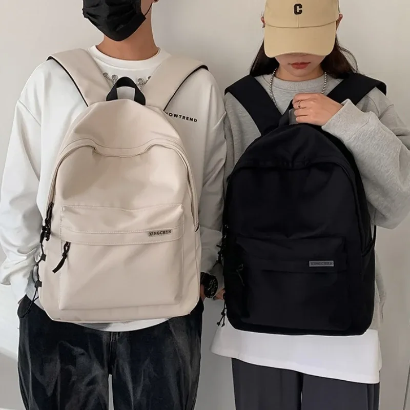 sac à dos minimaliste avec pendentif canard, poches multi-compartiments, idéal pour l'école quotidienne des étudiants, voyages décontractés pour hommes et femmes