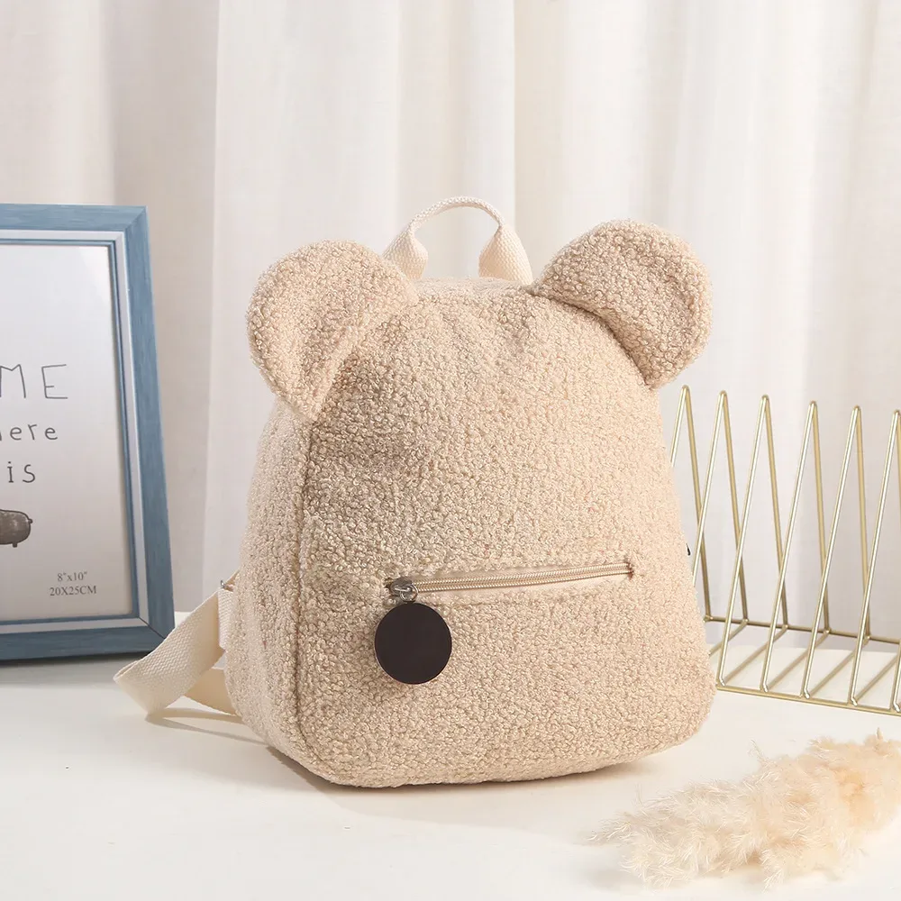 sac à dos ours en peluche avec nom brodé, sacs à bandoulière d'extérieur pour enfants, sacs cadeaux personnalisés pour enfants, automne et hiver