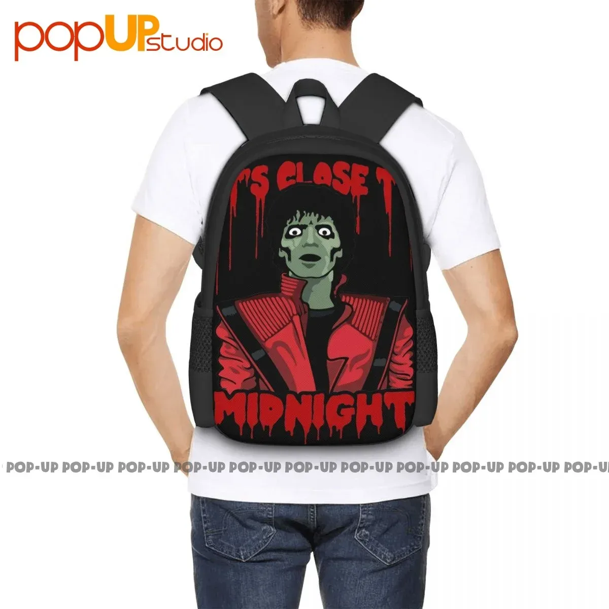 zombie michael thriller mj michael jackson sac à dos grande capacité sac de plage vintage sac de gymnaste vêtements sacs à dos