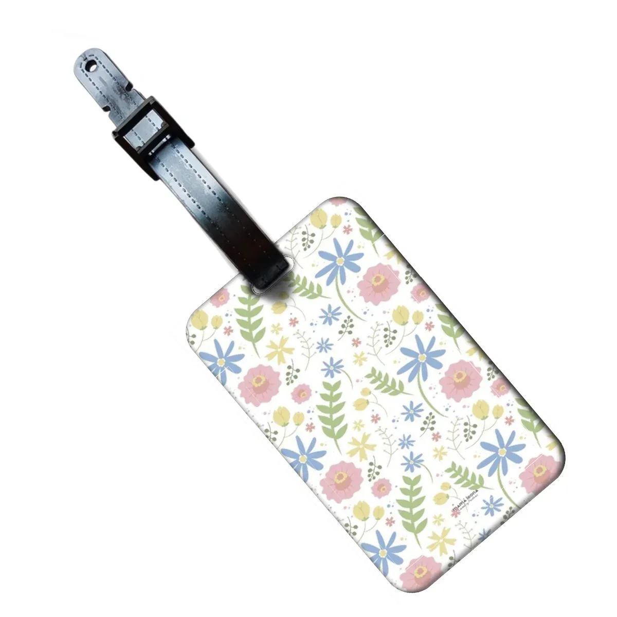 étiquette de bagage pour femme avec motifs floraux, porte-carte d'identité anti-perte pour valise et sac à dos, accessoire de mode pour bagages, cadeau