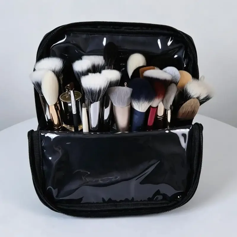 1 pièce – trousse de rangement pliable pour maquilleurs, pochette autoportante pour pinceaux de maquillage avec séparateurs ajustables