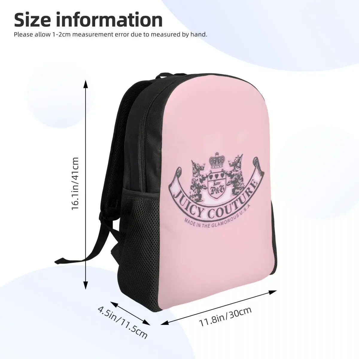 sac à dos classique juicy couture pour étudiants, garçons et filles, sac d'école, sac à bandoulière pour ordinateur portable