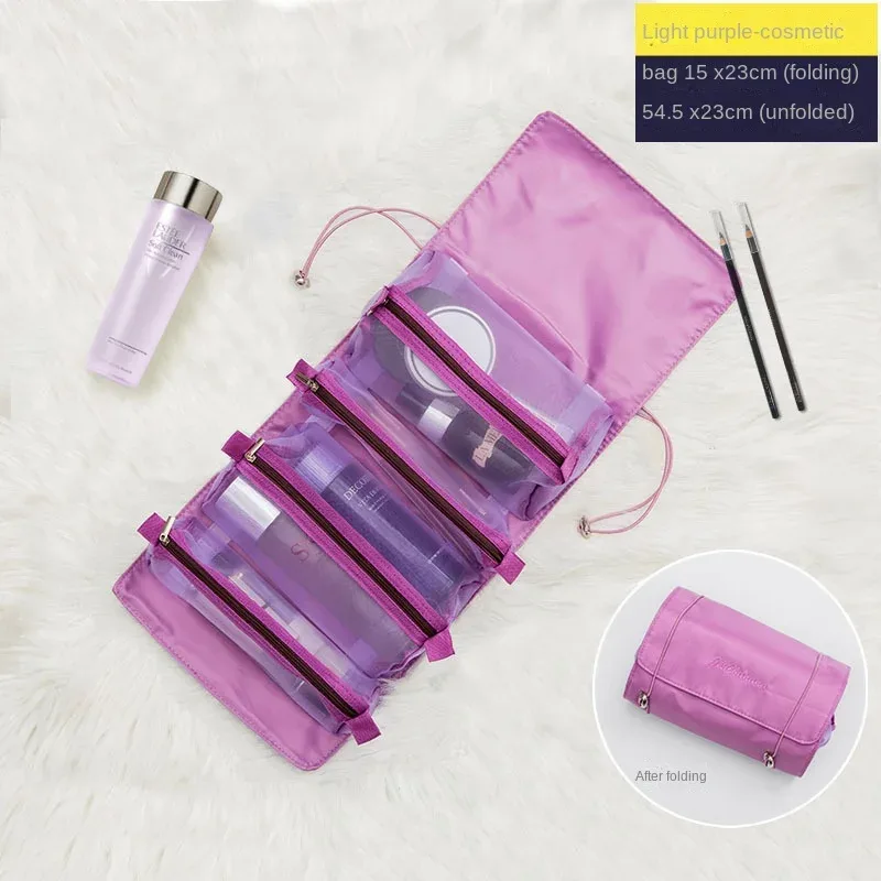sac à cosmétiques de voyage pour femmes, boîte de maquillage en maille, esthéticienne, pinceaux de toilette, organisateur de rangement de rouge à lèvres