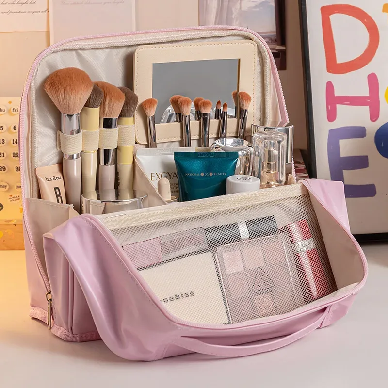 trousse de maquillage portable, sac de voyage suspendable, imperméable, pliable, trousse de toilette de voyage verticale, sac de rangement domestique