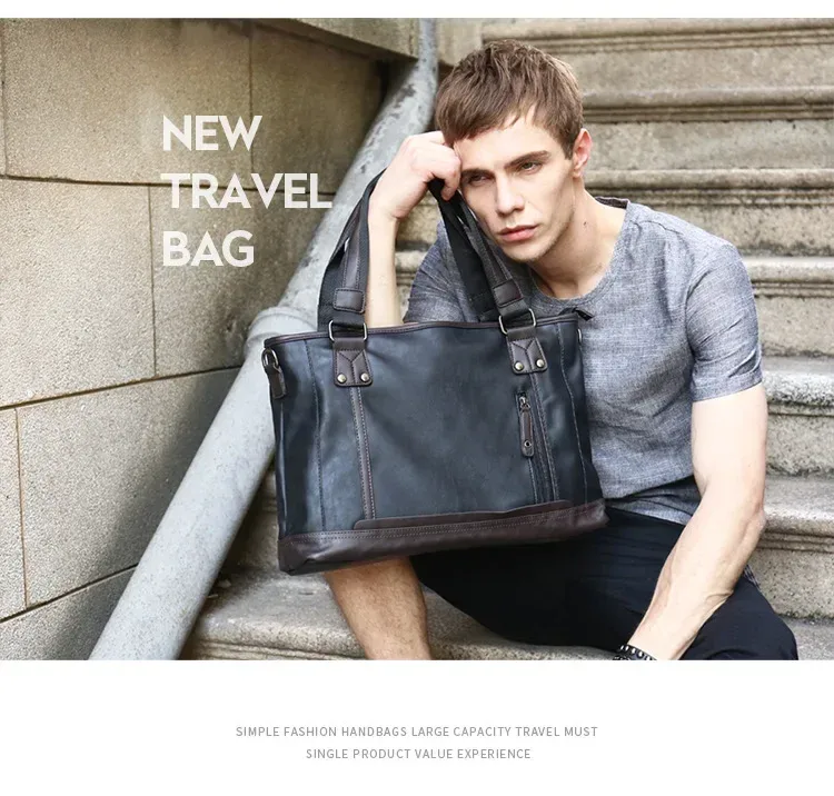marque design décontracté hommes porte-documents en cuir sac d'affaires vintage voyage hommes sac à bandoulière ordinateur sacs pour ordinateur portable bolso 가