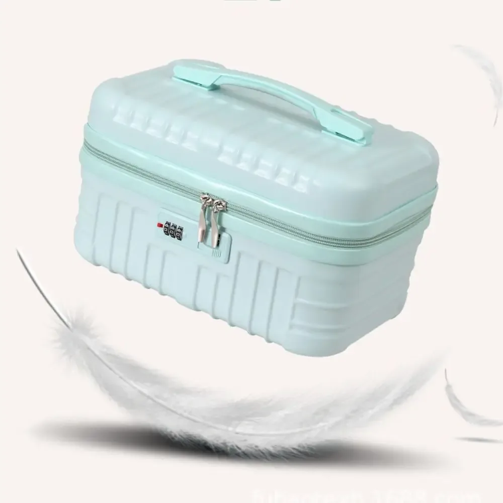 trousse de toilette portable 17 pouces, mini-valise élégante, sac de rangement durable et étanche pour cosmétiques, sac à main pour femme