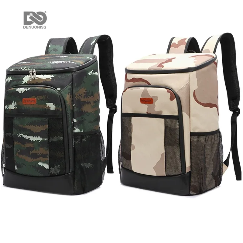 denuoniss sac isotherme sac à dos grande capacité femmes sac thermique isolé en plein air 28 canettes pique-nique alimentaire réfrigérateur sac pour bière